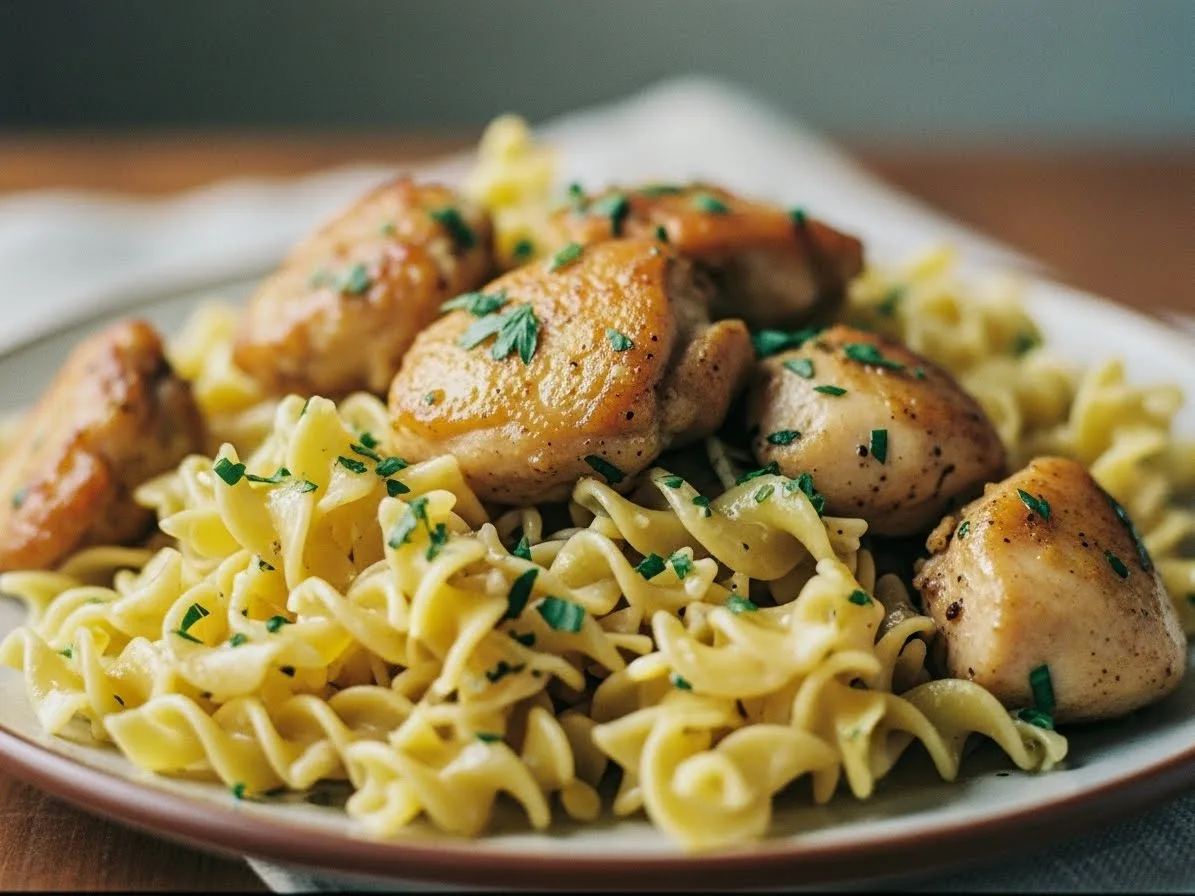 Chicken with Buttered Noodles