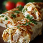 Cheesy Chicken Garlic Wraps