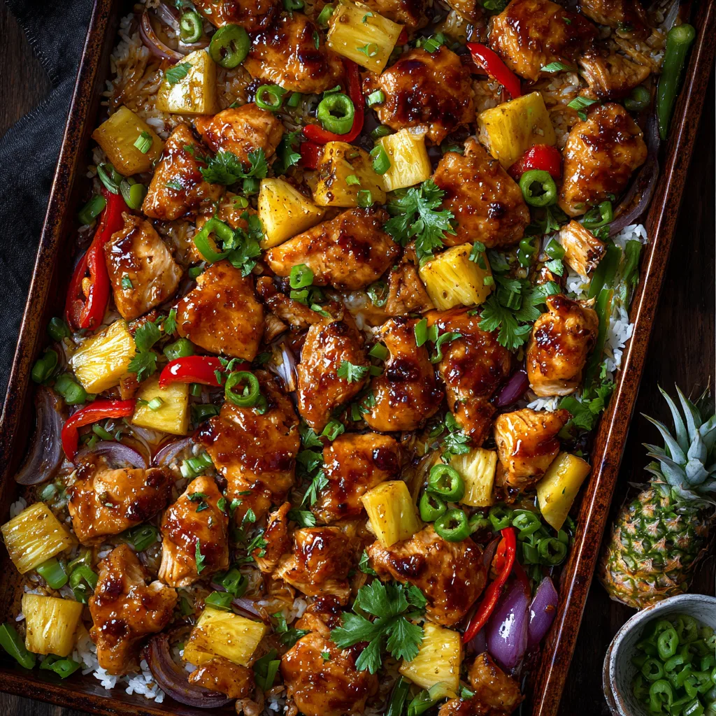 Hawaiian Chicken Sheet Pan