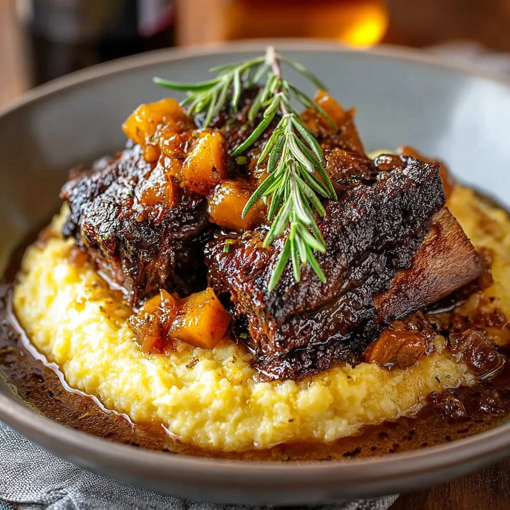 Irresistibly Tender Apple Cider Braised Short Ribs with Rosemary Mash