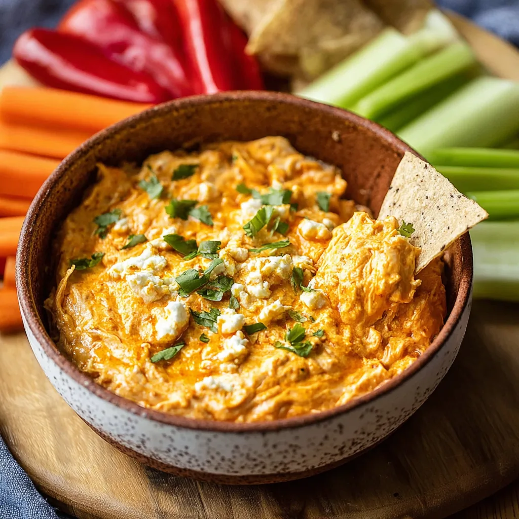 healthy buffalo chicken dip