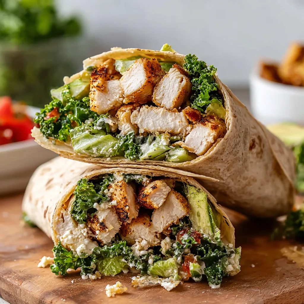 Irresistible Chicken Caesar Wrap with Kale Chips Recipe