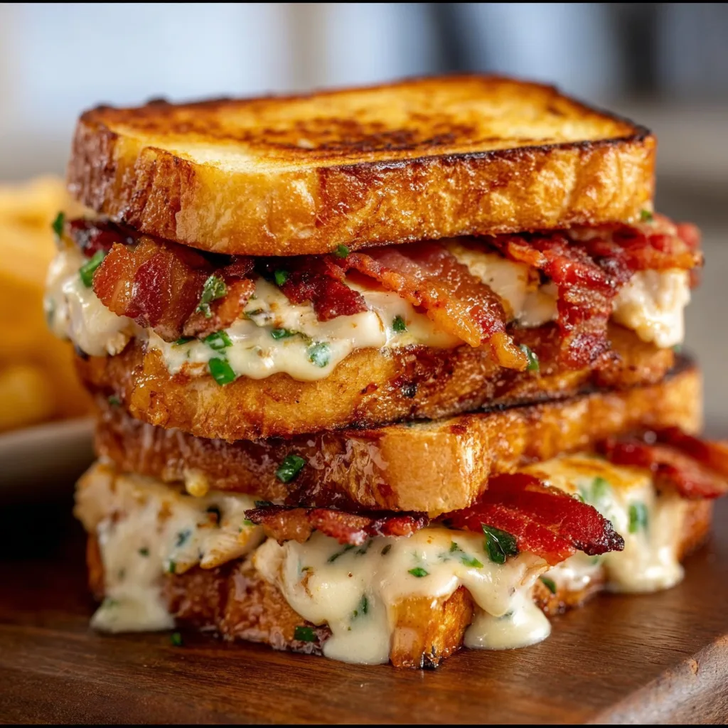 Grilled Ranch Chicken Bacon Sandwich Melt