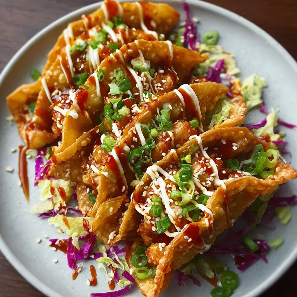 Crispy Chicken Wonton Tacos