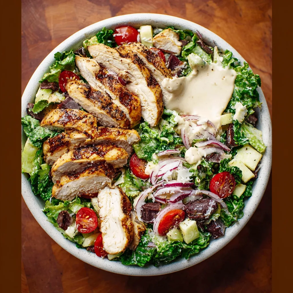 Grilled Romaine Chicken Caesar Cobb Salad
