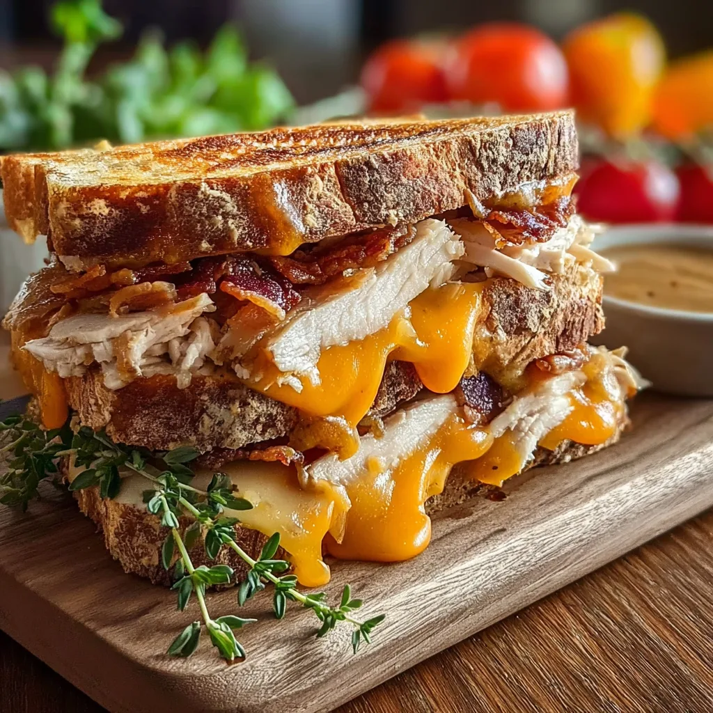 Cheddar Beef Bacon Turkey Melt on Sourdough