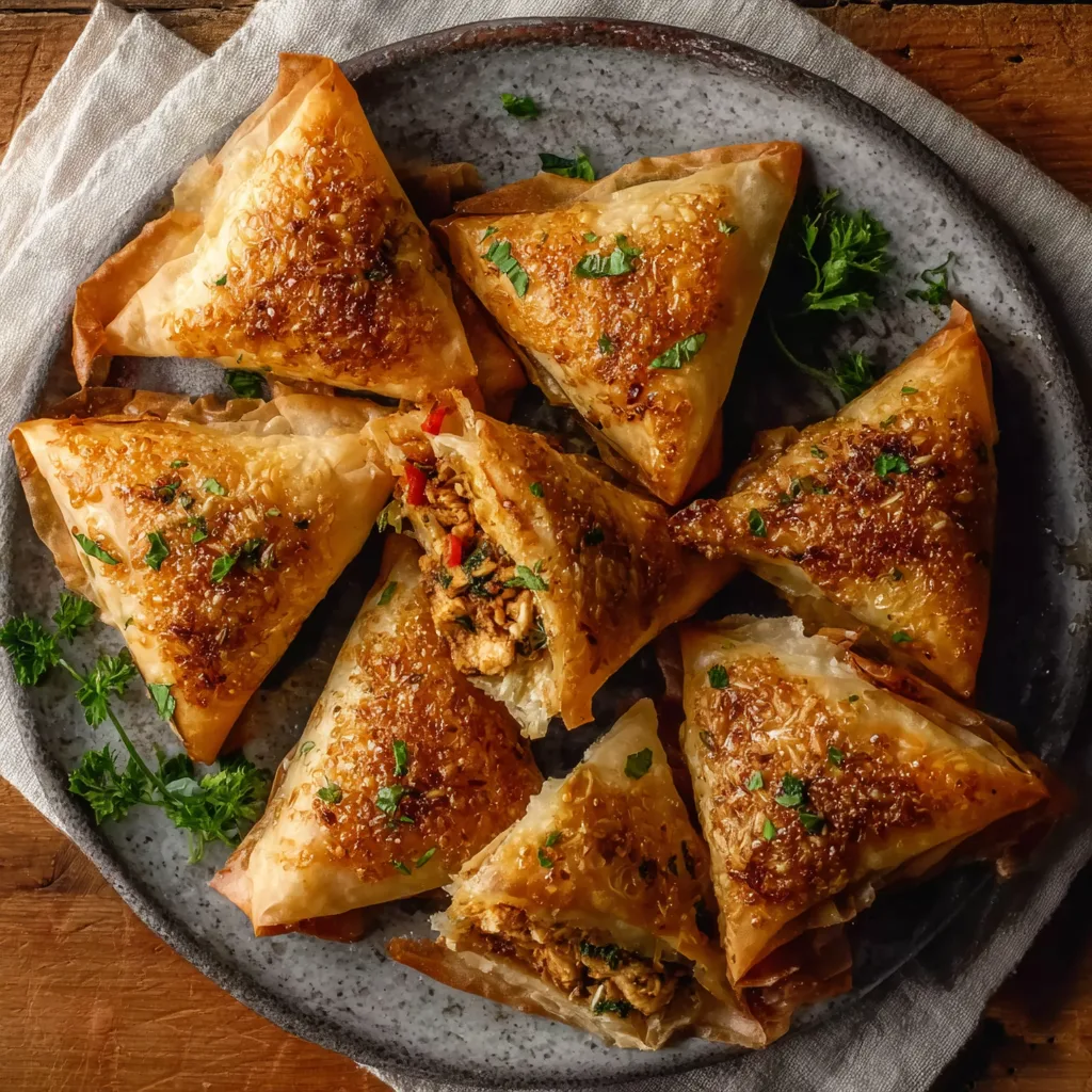 Moroccan Spiced Chicken Briouats