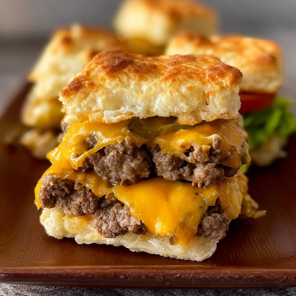 Chopped Cheeseburger Biscuits