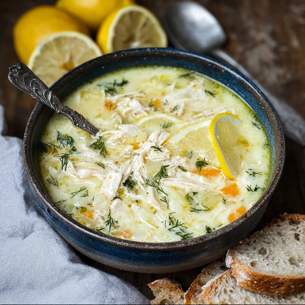 Avgolemono — Greek Lemon Chicken Soup