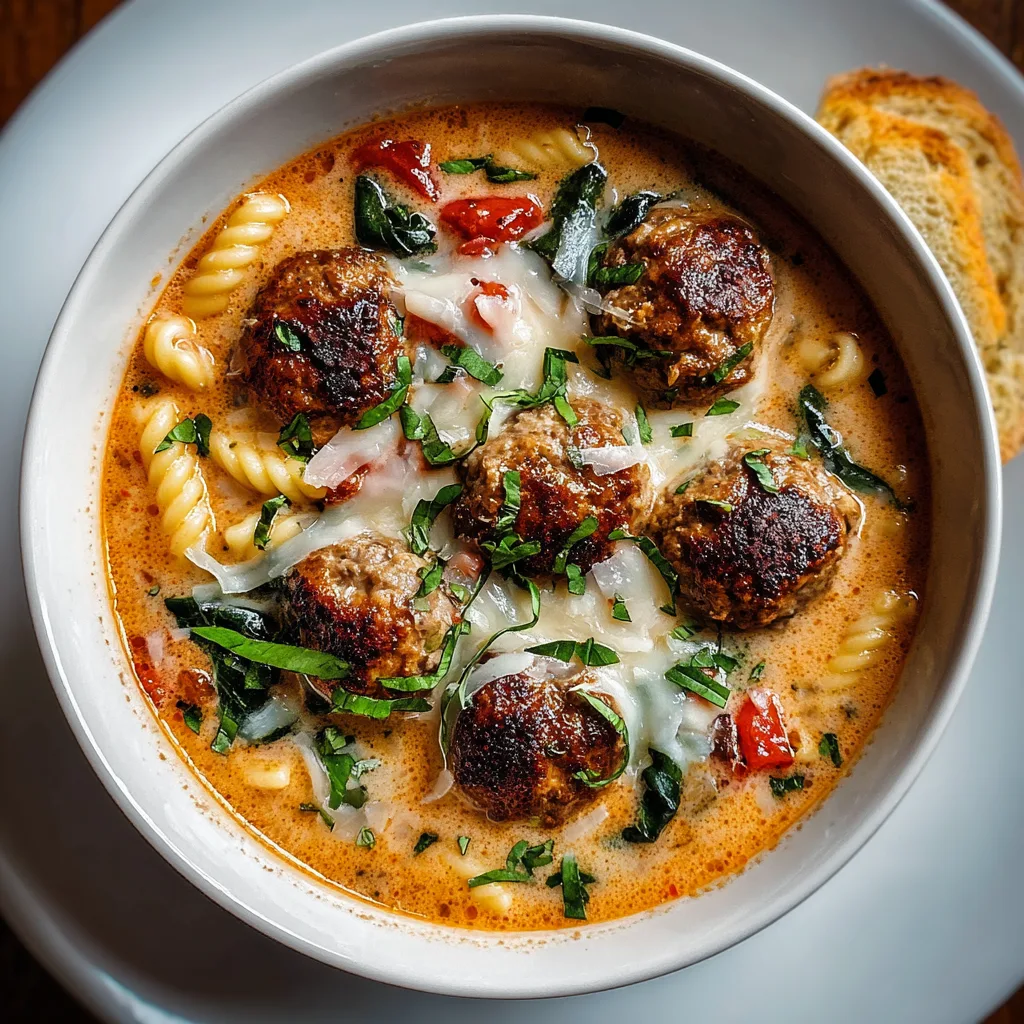 Creamy Italian Meatball Soup