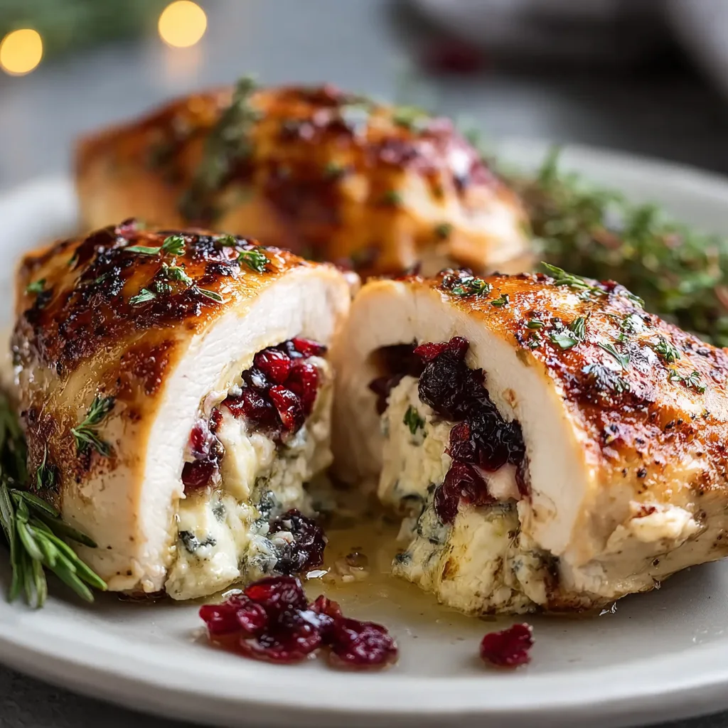 Cranberry Brie Stuffed Chicken