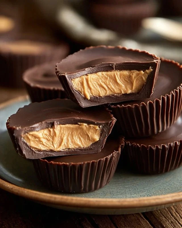 Delicious homemade chocolate treats inspired by Reese's Peanut Butter Cups