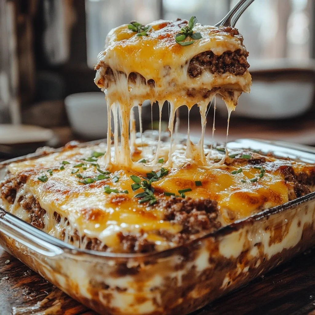 Delicious Cattle Drive Casserole served in a rustic dish