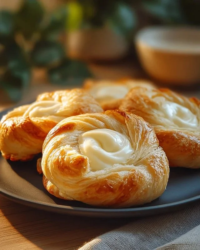 Delicious Cheese Danish pastry filled with creamy cheese filling