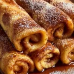 Cinnamon Roll French Toast Casserole baked and served in a dish with icing