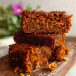 Deliciously moist flourless oatmeal carrot cake topped with cream cheese frosting