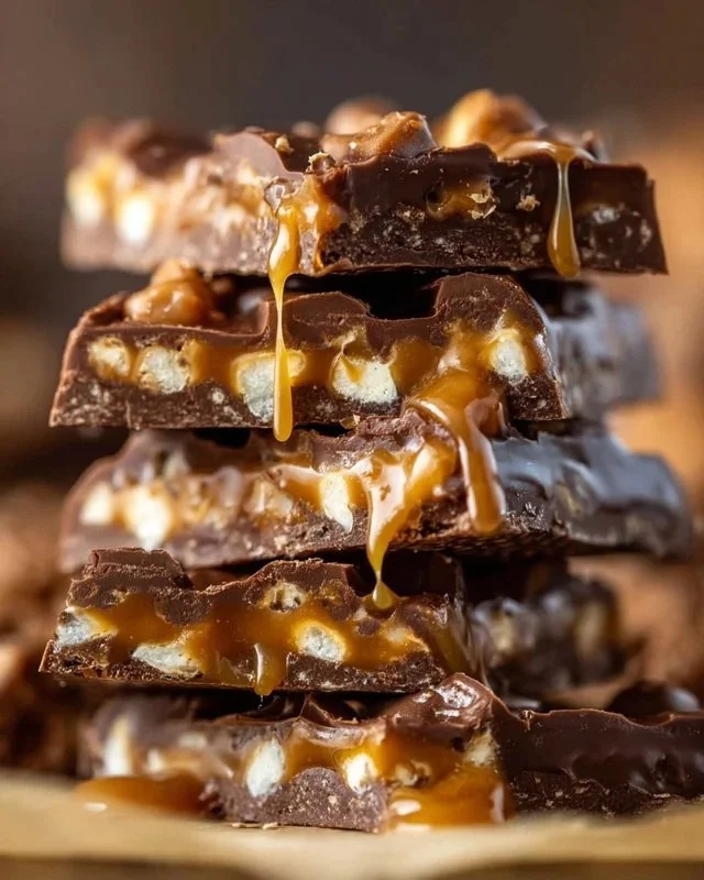 Delicious Salted Caramel Pretzel Bark with chocolate and pretzels