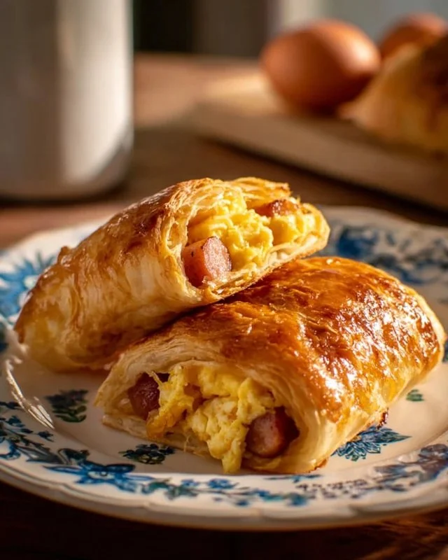 Easy sausage egg breakfast roll-ups recipe for a quick morning meal