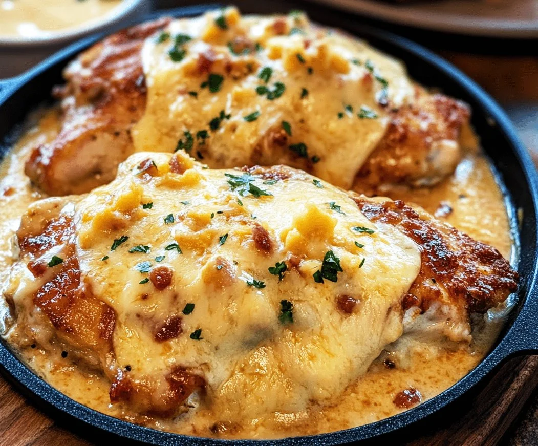 Delicious Texas Roadhouse Smothered Chicken topped with Jack Cheese