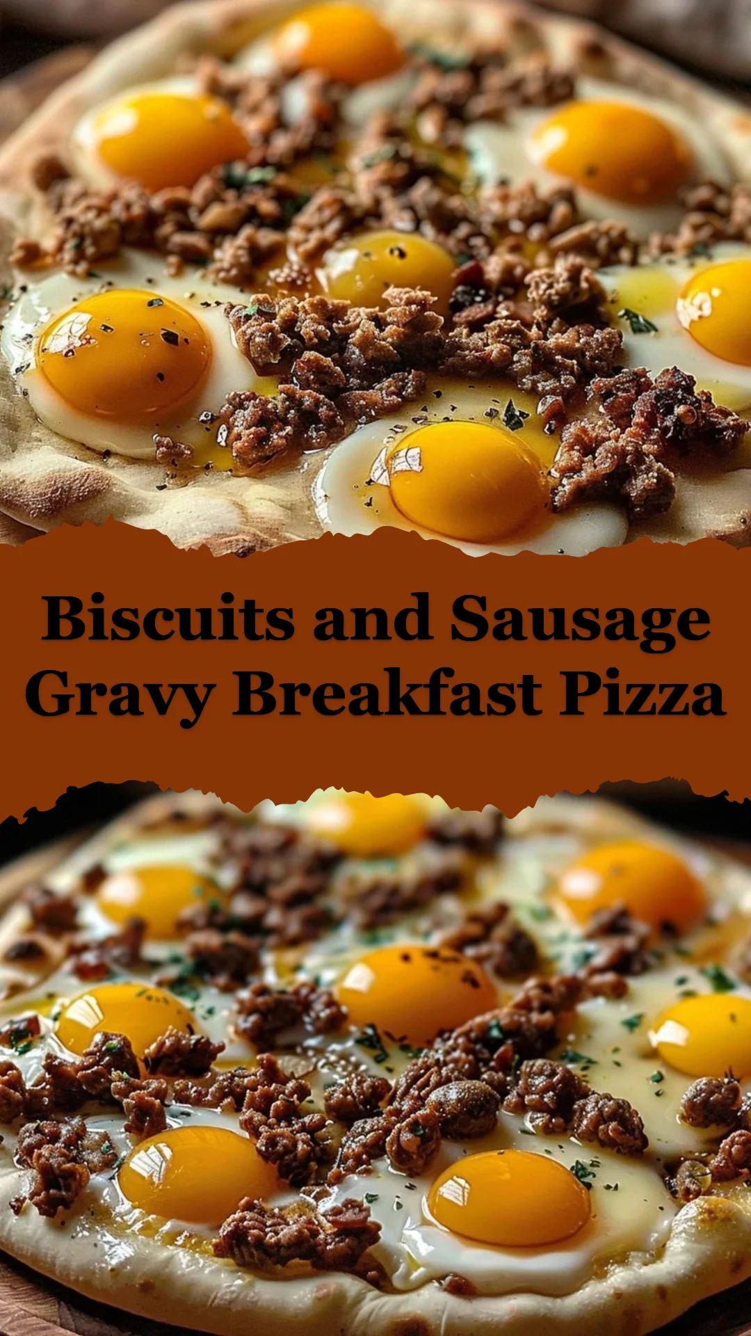 Biscuits and Sausage Gravy Breakfast Pizza