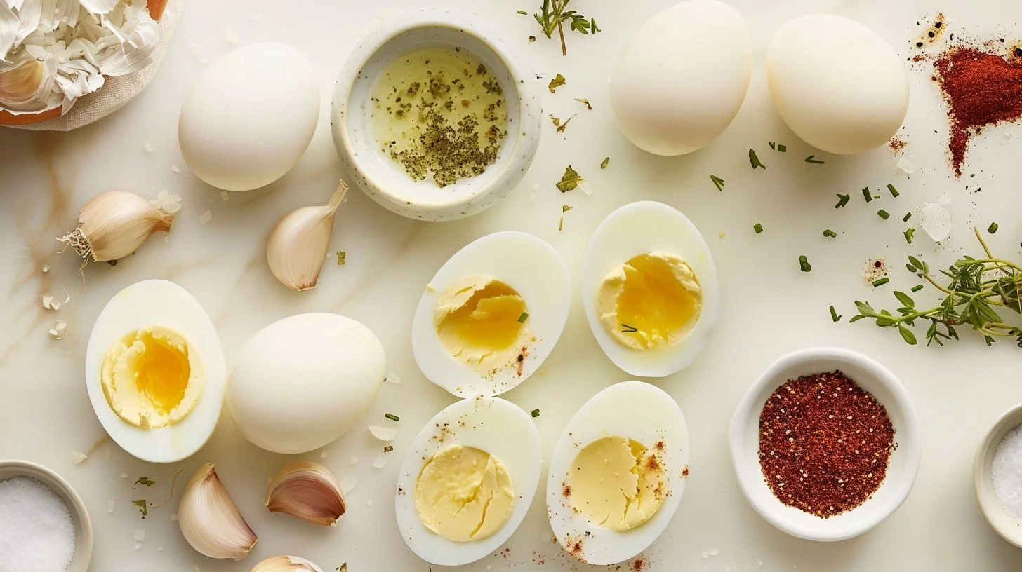 Cajun Boiled Eggs with Spicy Garlic Butter Sauce: Keto Late-Night Snack