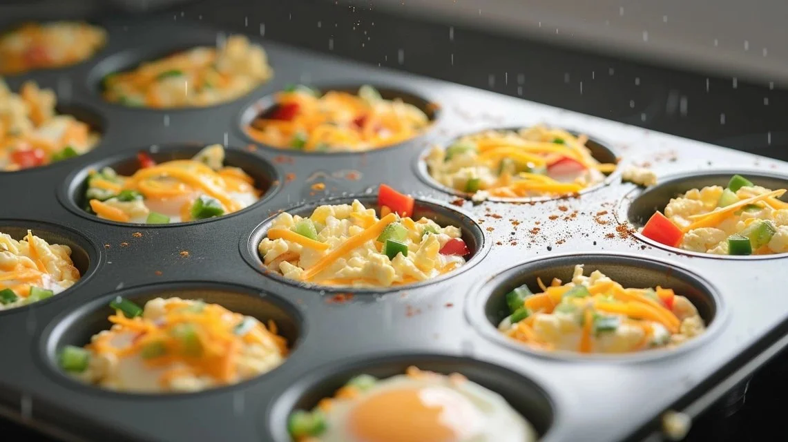 Cheesy Muffin Tin Cottage Cheese Egg Bites