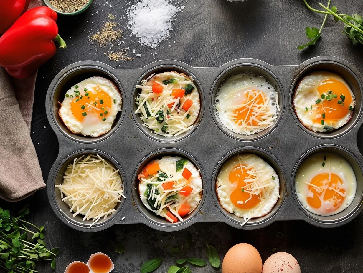 Cheesy Muffin Tin Cottage Cheese Egg Bites