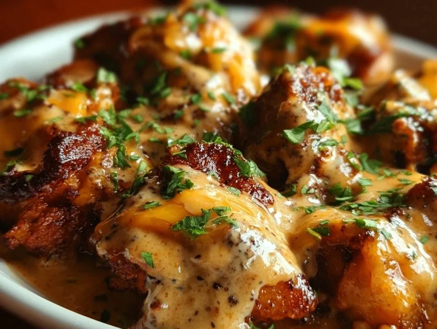 Comforting one-pan meal with vegetables and protein for easy cooking