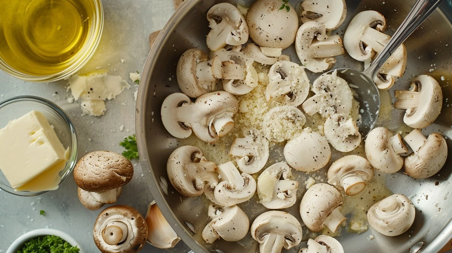 Creamy Garlic Parmesan Mushrooms