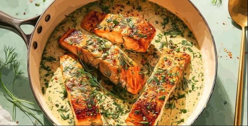 Creamy Spring Salmon