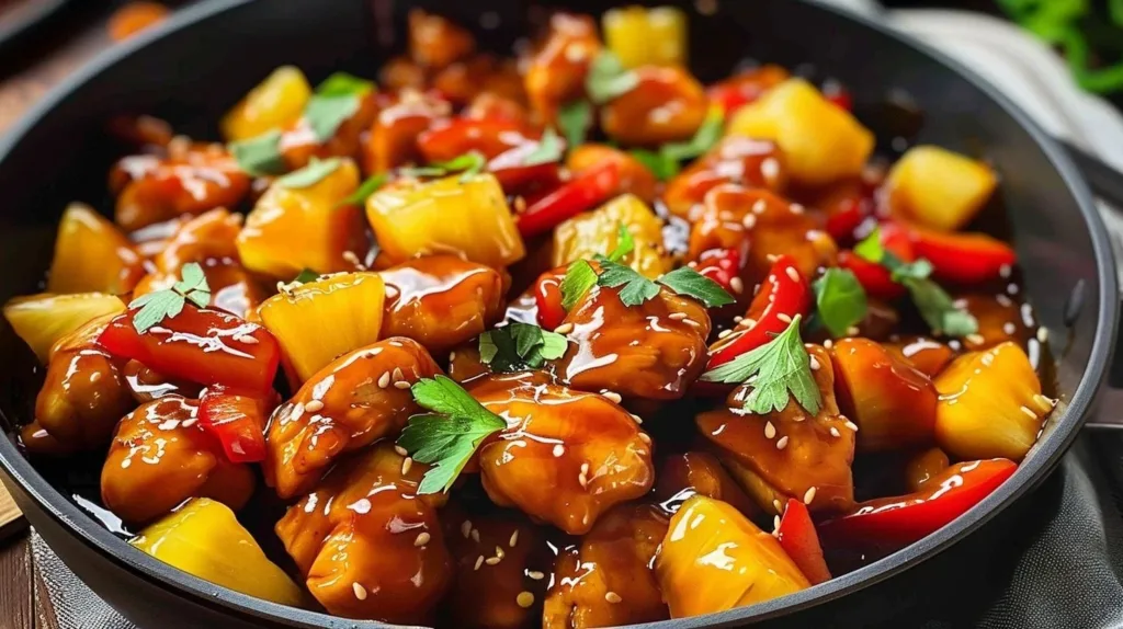 Delicious Pineapple Chicken dish with vibrant colors and fresh ingredients