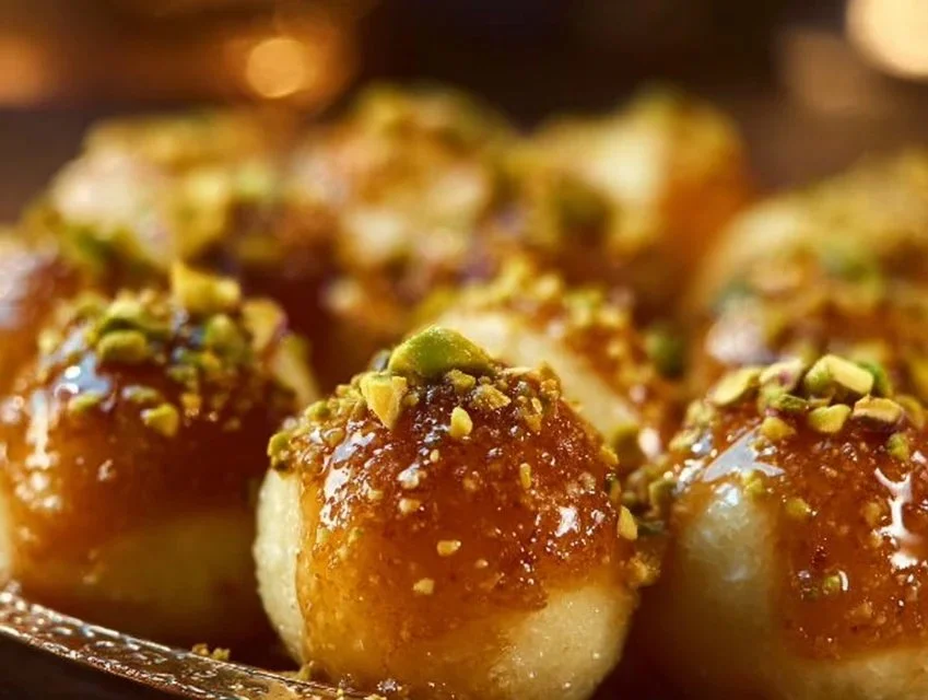 Ricotta Pistachio Honey Bites