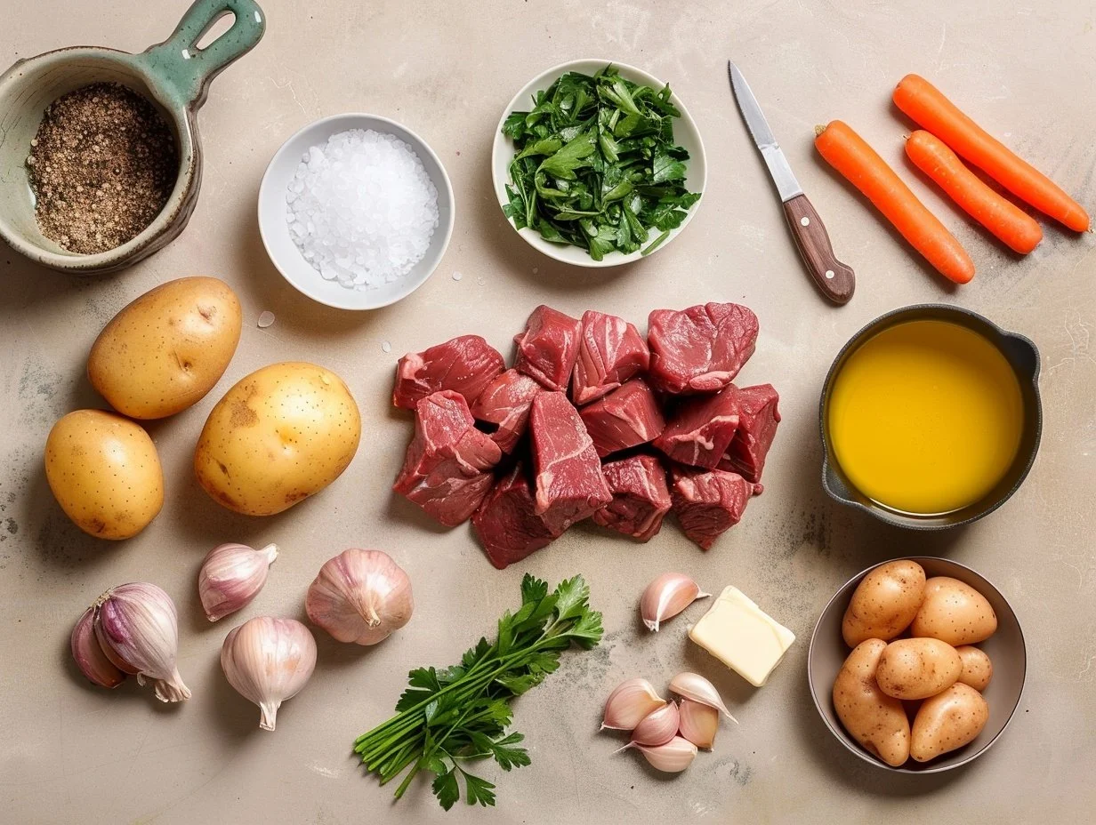 Slow Cooker Garlic Butter Beef with Potatoes