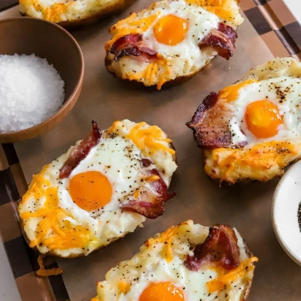 Twice Baked Loaded Breakfast Potatoes
